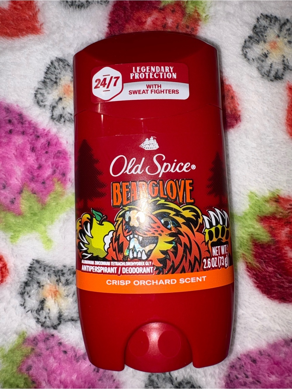 Old Spice Bearglove Crisp Orchard Scent Antiperspirant Deodorant - Red